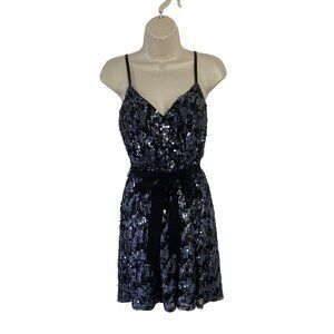 Express Women Size S Sequin Dress Blue Sheath Dress Party Girls Night Out
